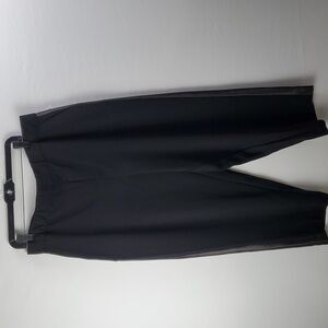 11 Honore Women's Classy Black Tuxedo Trouser Pants with Satin Side Stripe Sz 18